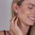 Rainbow White | .925 Sterling Silver | Mermaid Glass Mini Stud Earrings